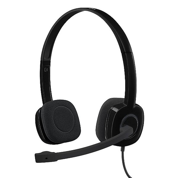 Headset Logitech H151 com Microfone com Redução de Ruído e Conexão 3,5mm - 981-000587