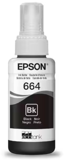 Garrafa de Tinta Para Epson Ecotank Preto T664 - 120AL