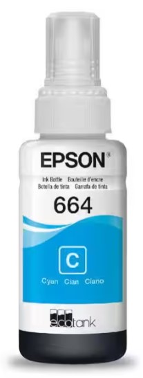 Garrafa para Ecotank ciano T664 - T664220AL - Epson PT 1 UN