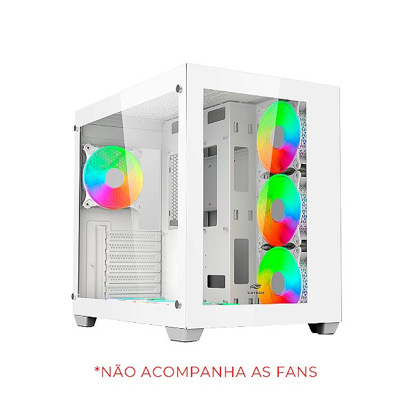 Gabinete Aquarius MT-G910WH Sem Fonte C3Tech Gaming