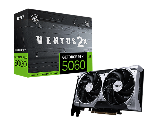 Placa de Vídeo GeForce RTX™ 5060 8G GDDR7 Ventus 2X OC - g5060-8v2c