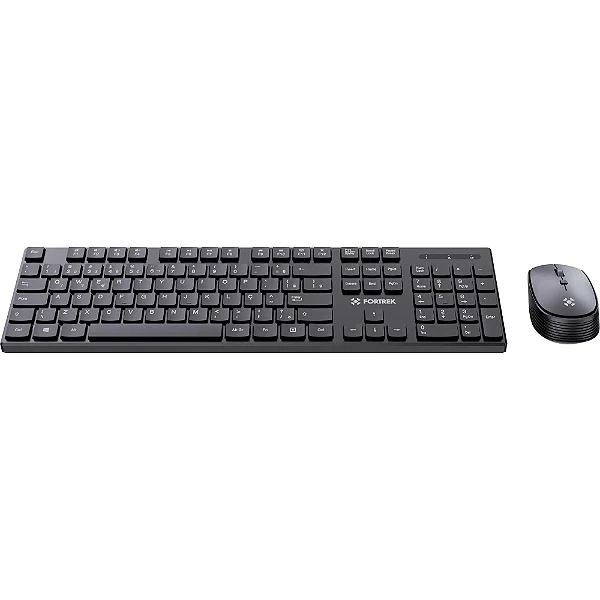 Kit Mouse e Teclado Fortrek CW11 Wireless Preto