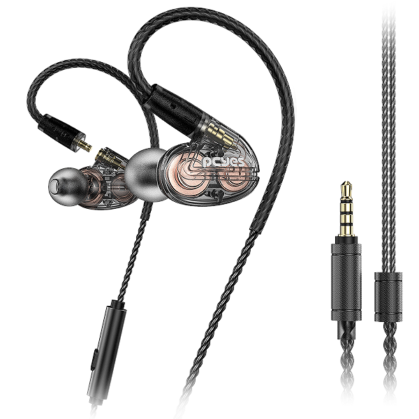 Fone de Ouvido Pcyes Kheper 2 Drivers Dinamicos Intra Auricular P3 3,5Mm Cabo Destacável 1,6M - Fpkh2Dd