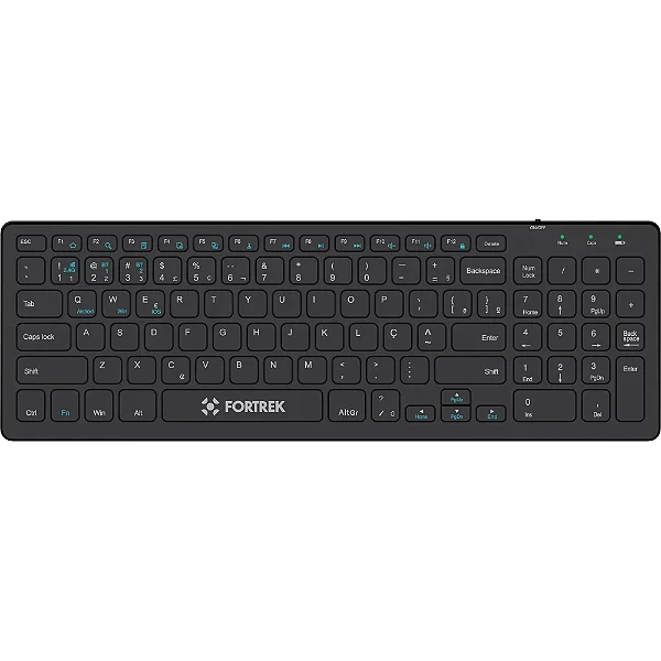 Teclado Sem Fio Office Fortrek KB11 Full Bluetooth Preto
