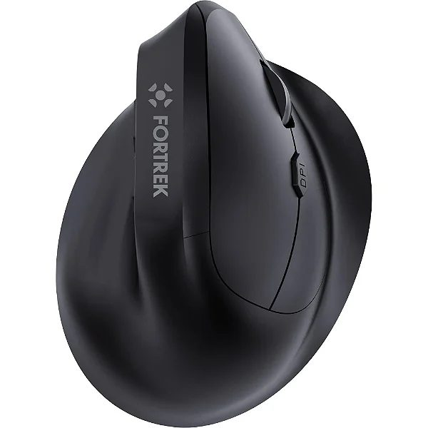 Mouse Vertical Sem Fio Ergonômico Fortrek MERG15 Preto