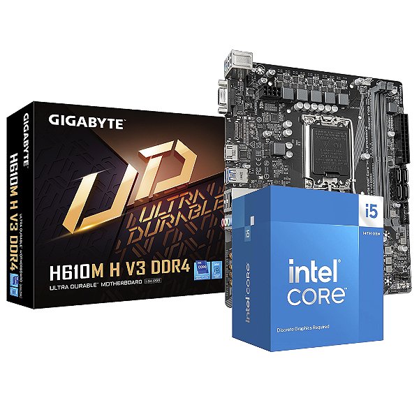 Kit Upgrade LAF, Intel Core i5 14400F, Placa Mãe H610M LGA 1700