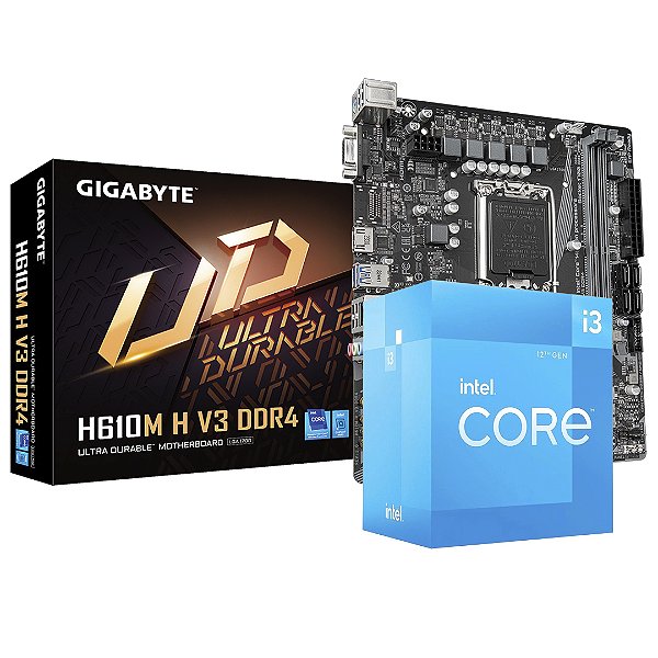 Kit Upgrade LAF, Intel Core i3 12100, Placa Mãe H610M LGA 1700