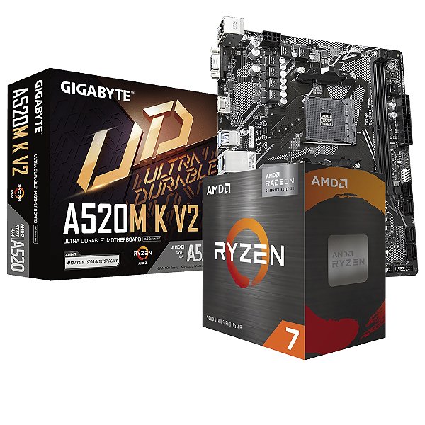 Kit Upgrade LAF, AMD Ryzen 7 5700G, Placa Mãe A520M AM4