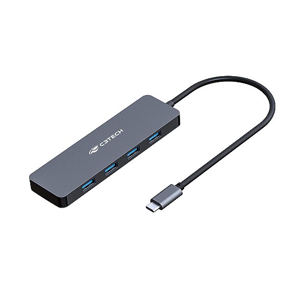 Hub USB-C 3.0 4 Portas USB A 3.0 HU-C330GY C3Tech