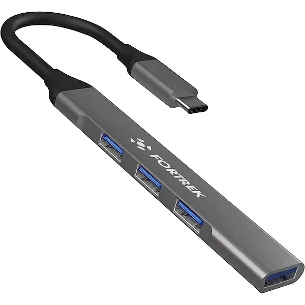 Hub USB-C 4 Portas 1x USB 3.0 3x USB 2.0 Fortrek DC41