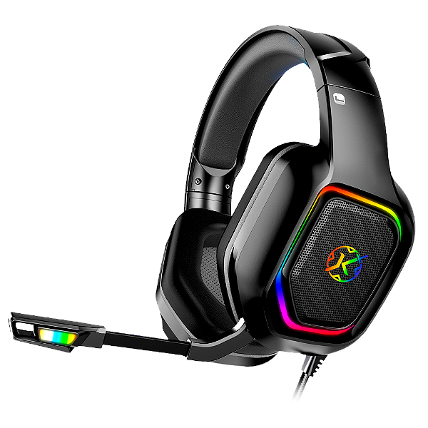 Headset Gamer Kalkan Magni RGB Preto 7.1 Surround Virtual USB - KLK00023