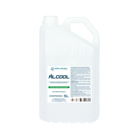 Álcool Isopropílico para Limpeza de Eletrônicos 5 Litros Isopropanol Implastec