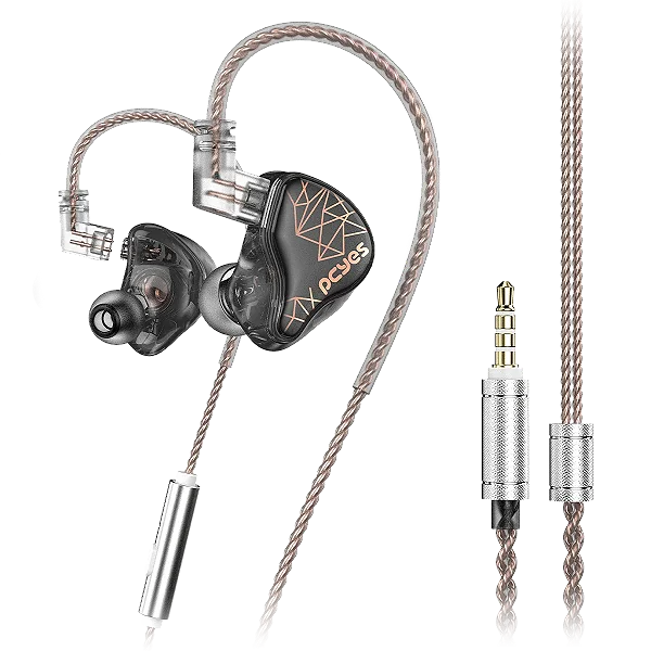 Fone De Ouvido Gamer Pcyes Myria Driver Dinamico 10Mm Intra Auricular P3 3,5Mm Cabo Destacável 1,6M - Fpmy1Dd