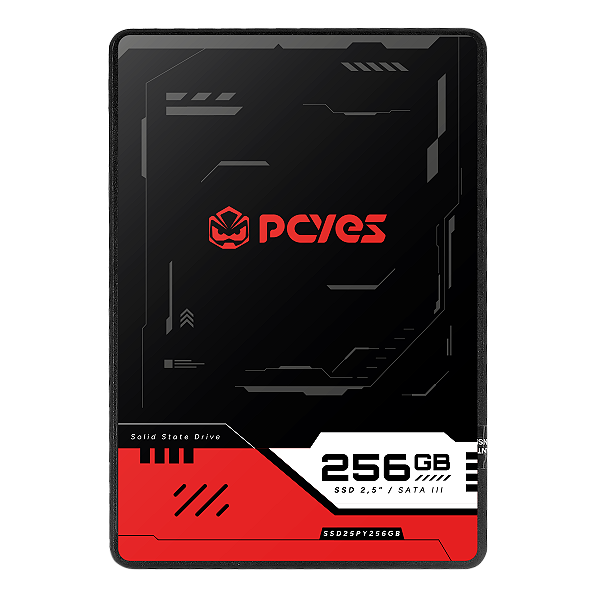 SSD Pcyes Py256 256Gb Sata III 2,5" Leitura 550Mb/S Escrita 400Mb/S - Ssd25Py256Gb