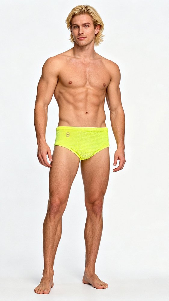 Sunga Slip Amarelo Neon Lacrey