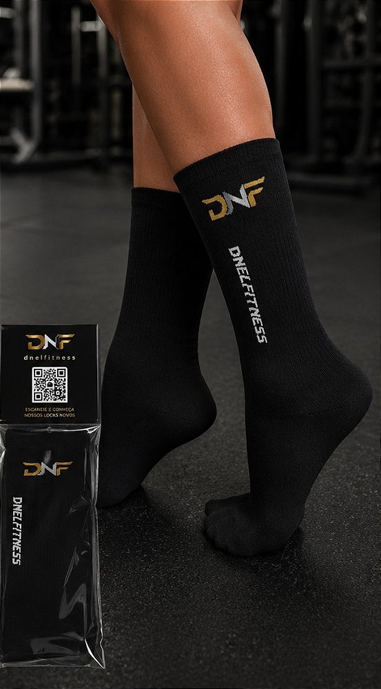 MEIAS POLIAMIDAS DNELFITNESS TAMANHO UNICO PRETA