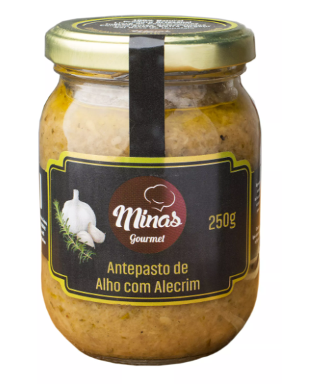 Antepasto de Alho c/Alecrim 250Gr 06 UND DIRETO FABRICA