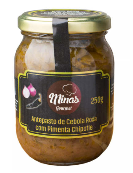 Antepasto de Cebola Roxa c/Pimenta Chipocle 250Gr 06 UND DIRETO FABRICA