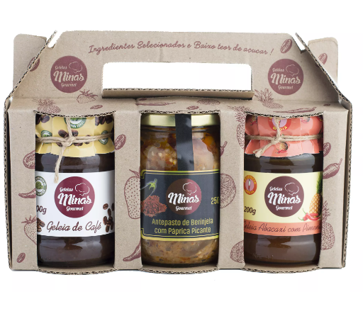 Kit 2 Geleias + Antepasto Alho 650g Direto Fabrica