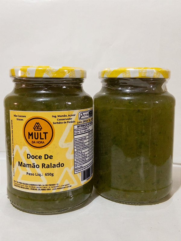 MAMÃO RALADO EM CALDAS 650g