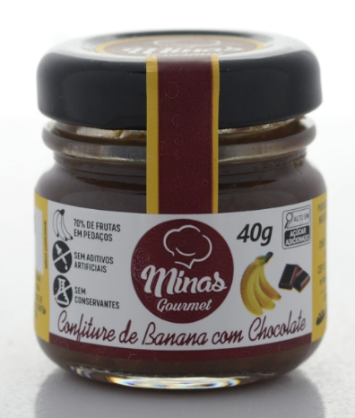 Confiture de Banana c/Chocolate 40g Direito Fabrica
