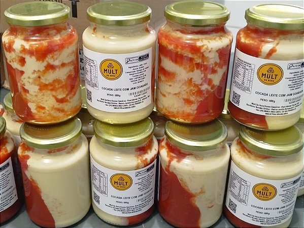 COCADA DE LEITE C/ JAN GOIABA POTE 680G CX 15UND ATACADO DIRETO FABRICA