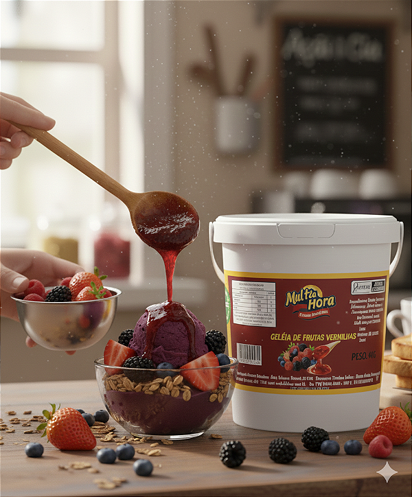 Geleia Frutas Vermelhas Gourmet 4kg Mult da Hora
