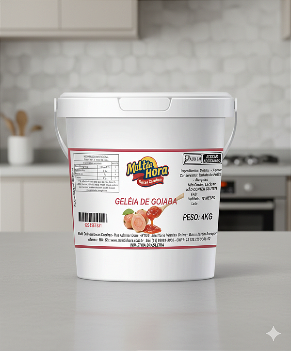 Geleia Goiaba 4kg Gourmet Mult da Hora
