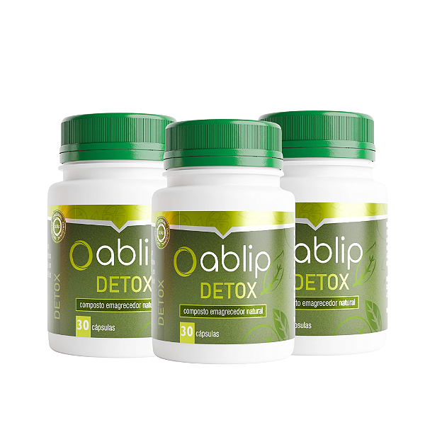 Kit 3x DETOX ABLiP: Reduza a Retenção de Calorias com 90 Cápsulas Purificantes