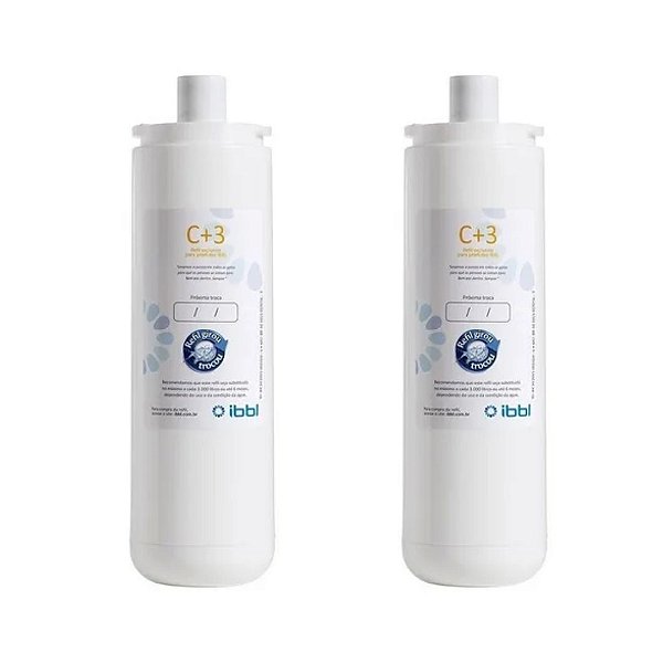 2 Refil C+3 Filtro Purificador De Água IBBL Fr600 Original
