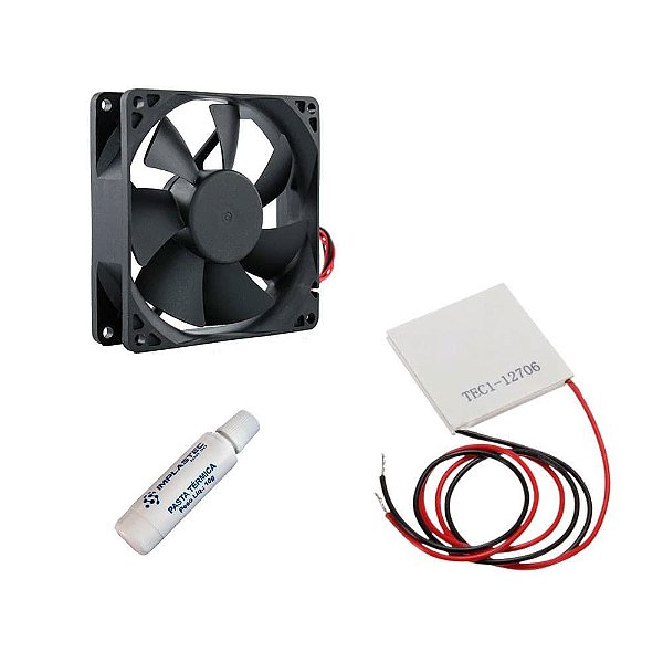 Kit Ventilador Cooler+placa Peltier+pasta Bebedouro Consul