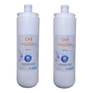 Kit 2 Refil C+3 Vela Filtro Purificador Ibbl Fr600 Evolux C3