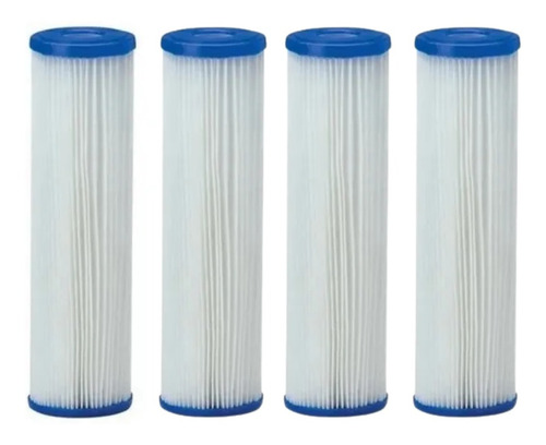 Kit 4 Refil Filtro 9 3/4 Plissado Lavável Reutilizável 20mic