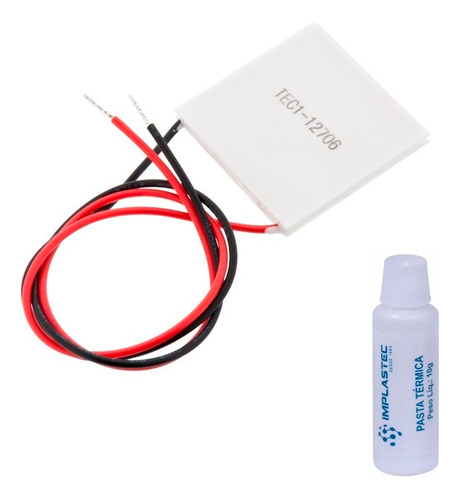 Kit Pastilha Termoelétrica 12706 + Pasta Termica 10g Nova