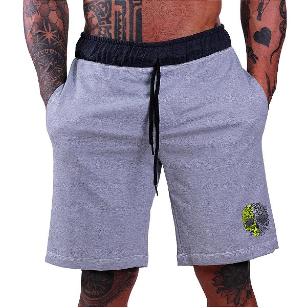 Bermuda Estampada Masculina MXD Conceito Caveira Duas Cores