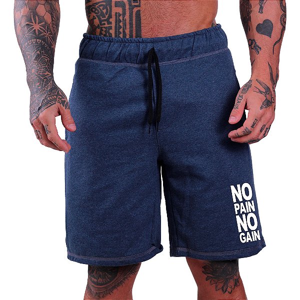 Bermuda Estampada Masculina MXD Conceito No Pain No Gain vertical