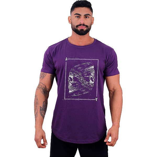 Camiseta Longline Masculina Manga Curta MXD Conceito Ases Indígena
