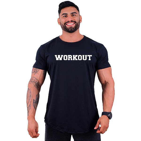 Camiseta Longline Masculina Manga Curta MXD Conceito Workout