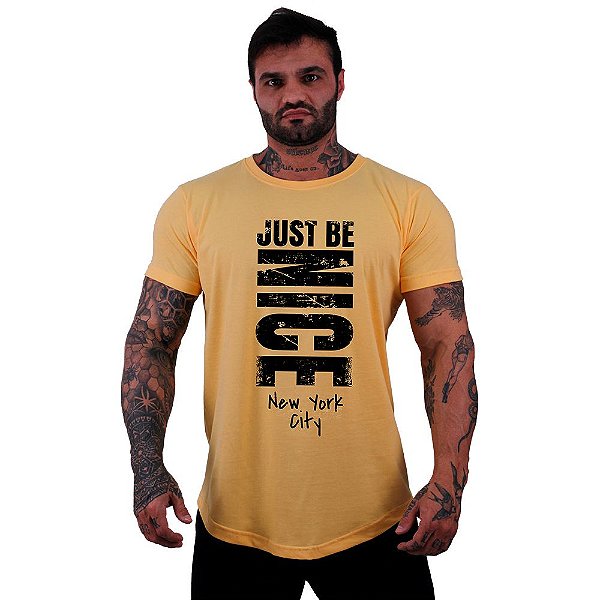 Camiseta Longline Masculina Manga Curta MXD Just Be Nice