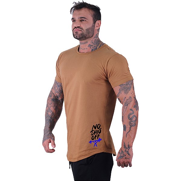 Camiseta Longline Masculina MXD Conceito Estampa Lateral No Days Off