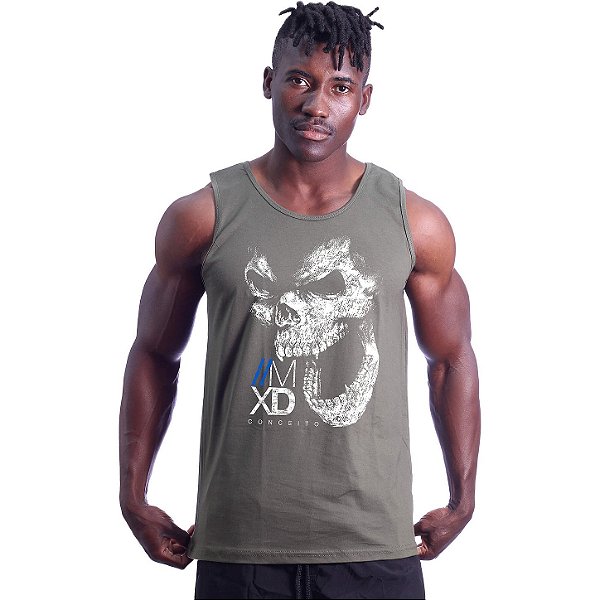 Regata Clássica Tradicional Masculina MXD Conceito Gorilla Skull