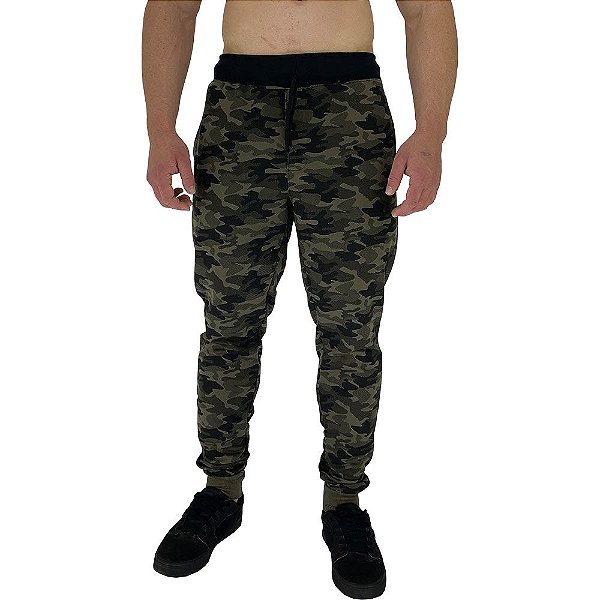 Calça Masculino Moletom MXD Conceito Camuflado Jet Selva