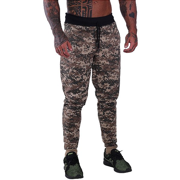 Calça Masculina Moletom MXD Conceito Camuflado Militar Americano