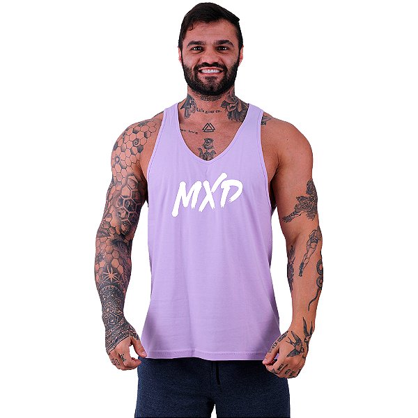 Regata Cavada Masculina MXD Conceito Classic Letreiro Pincelado