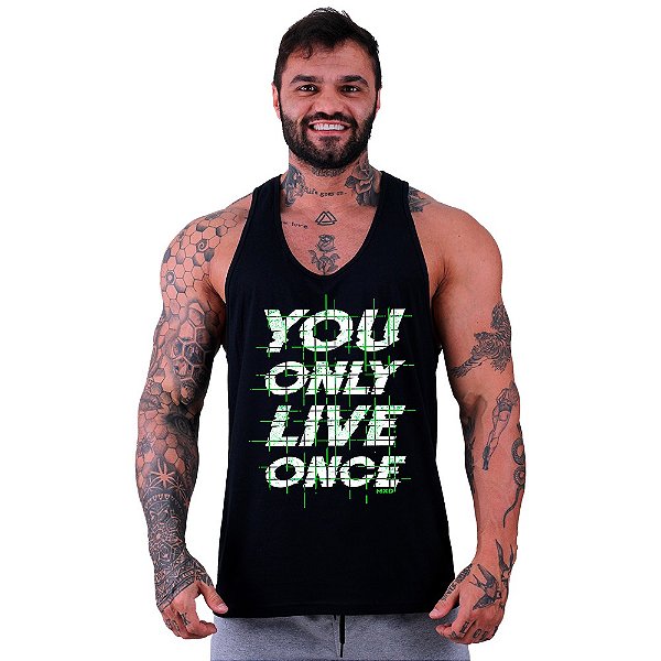 Regata Cavada Masculina MXD Conceito You Once Live Once