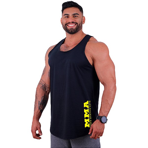 Regata Longline Masculina MXD Conceito Estampa Lateral MMA