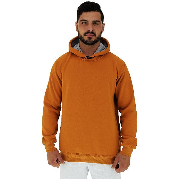 Blusa Moletom Masculino MXD Conceito Com Touca Mostarda - MXD Conceito