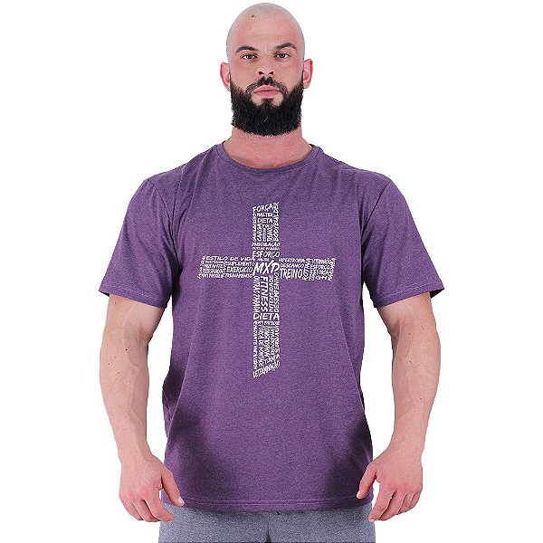 Camiseta Tradicional Manga Curta MXD Conceito Crucifixo Motivacional