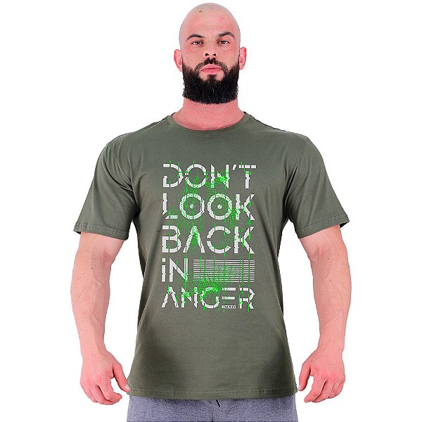 Camiseta Tradicional Masculina Manga Curta MXD Conceito Don't Look Back Não Olhe Para Trás