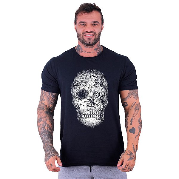 Camiseta Tradicional Manga Curta MXD Conceito Forest Skull